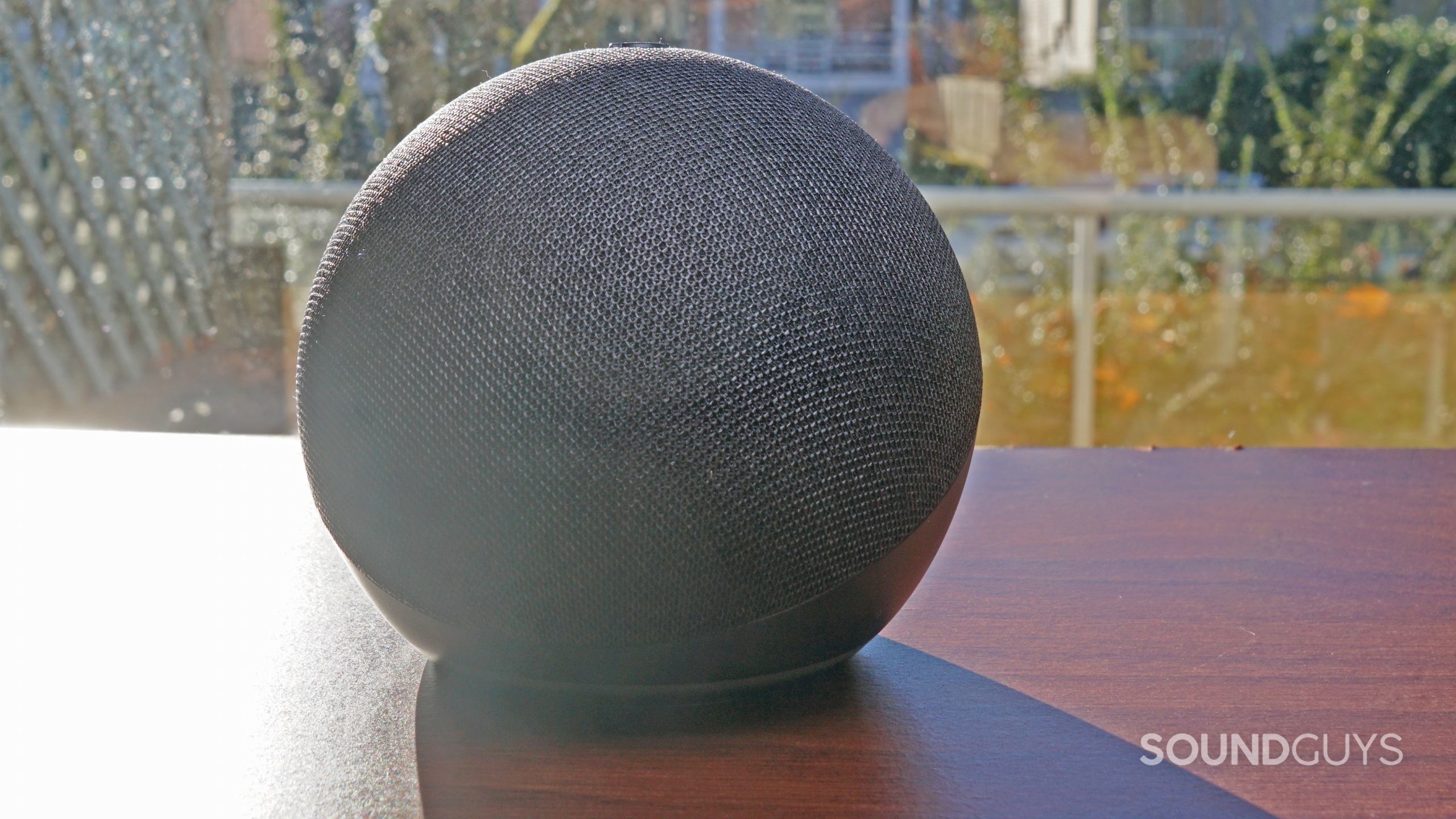 Amazon-Echo-Dot-(5th-gen)-feature-shot Image of a Amazon Echo Dot (5th gen) on a table