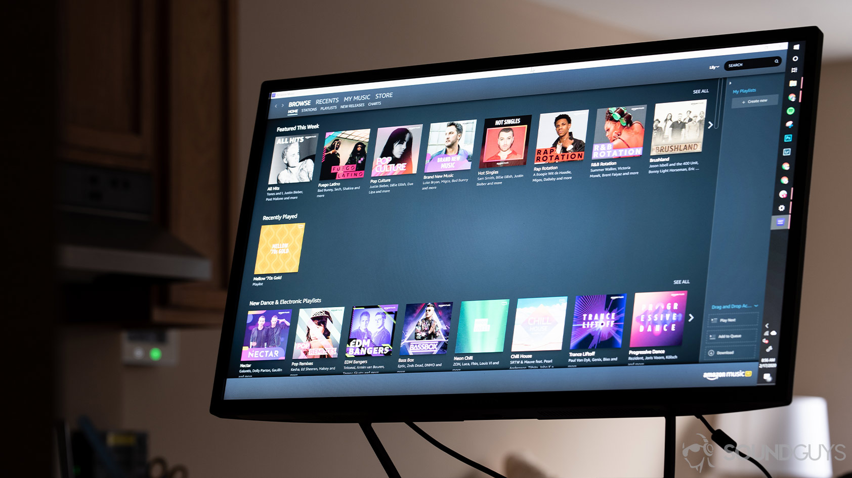 Amazon Music HD-desktop app A picture of the Amazon Music HD desktop app.