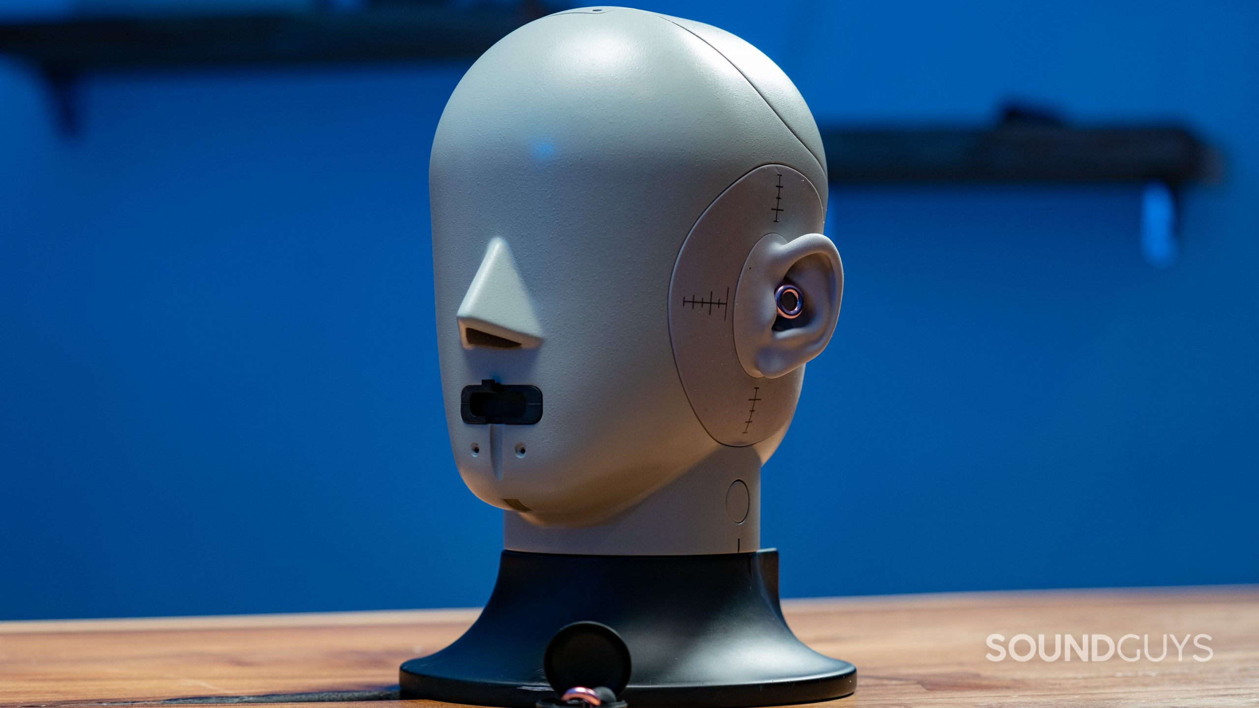 Black Loop Earplug Model Image #2 Loop Experience Plus earplug in the ear of a B&K5128 test head.