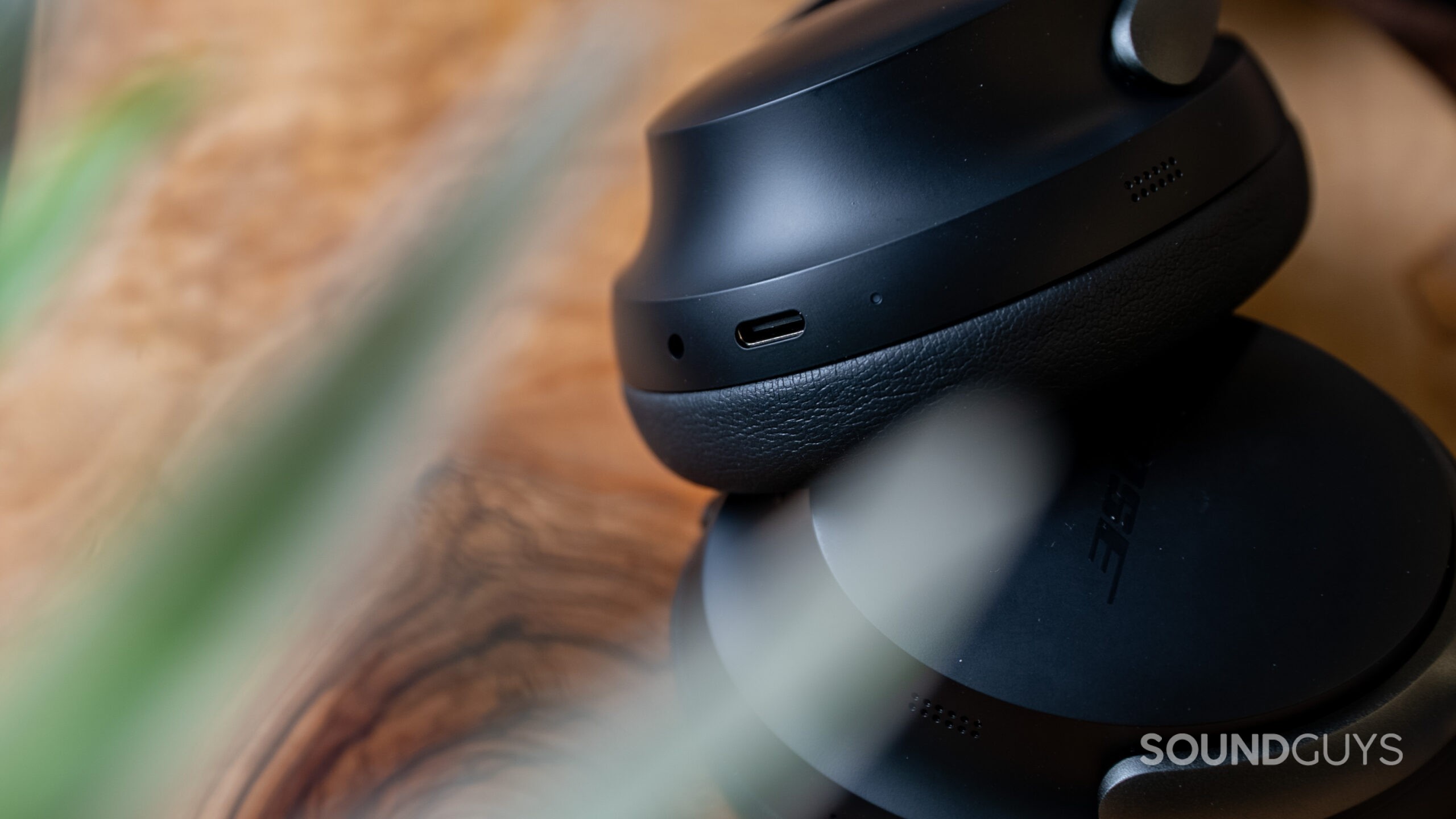 Bose Quietcomfort Ultra Headhones Port Image #1 The USB-C charging port of the Bose QuietComfort Ultra Headphones.
