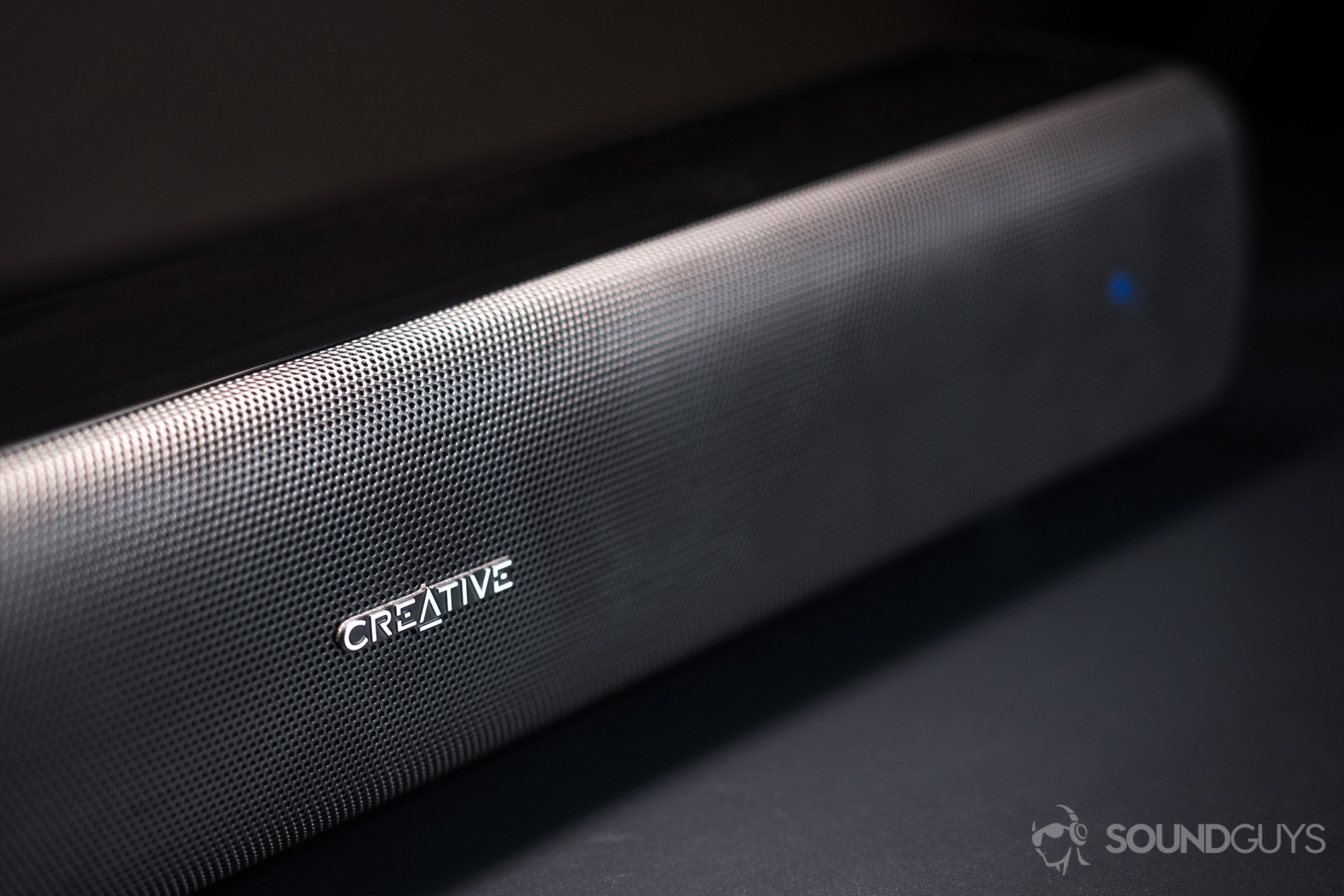 Creative_Stage Air-3 Creative Stage Air: The Creative brand name on the speaker grill.