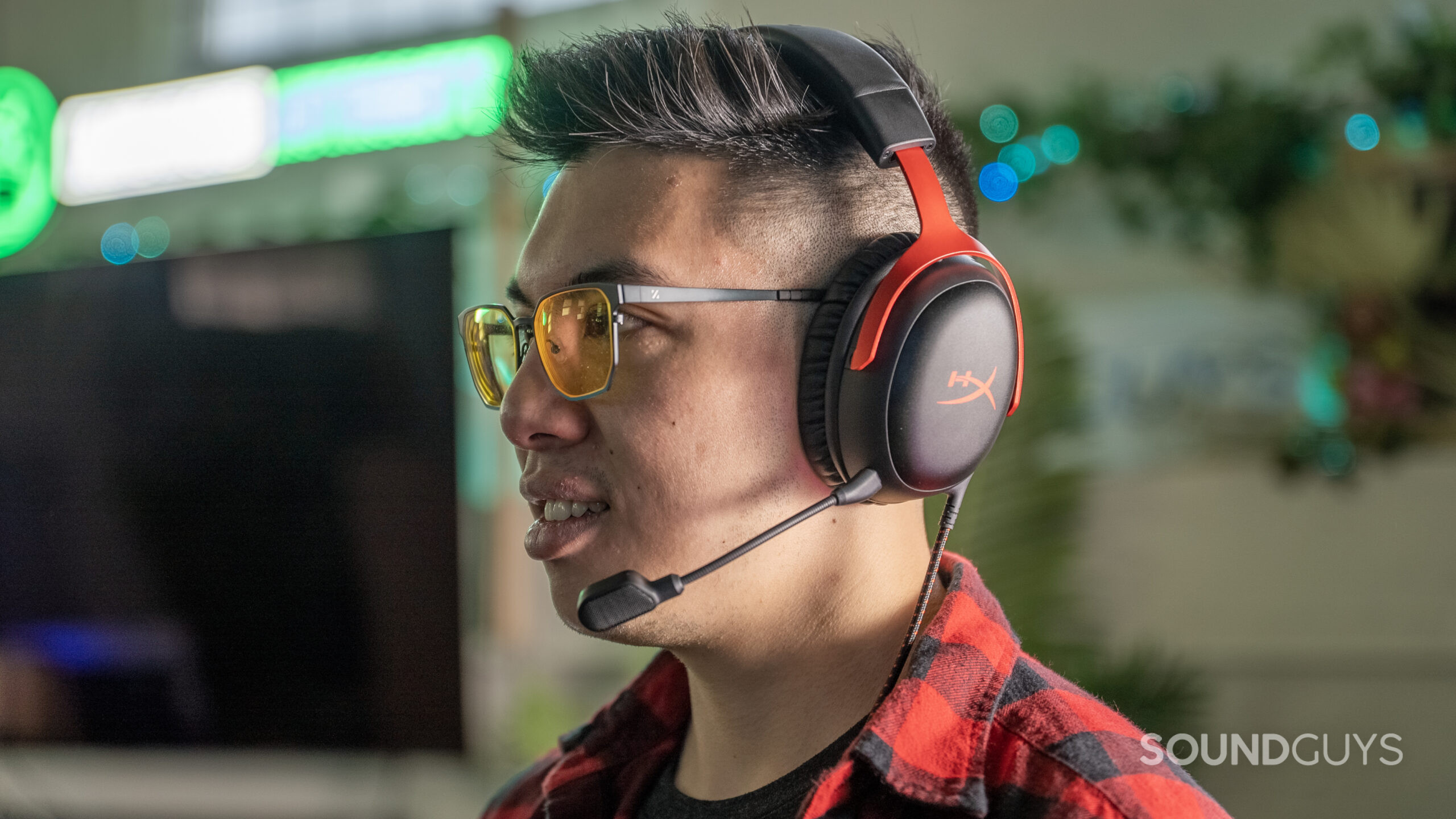 HyperX Cloud III worn on head The HyperX Cloud III being worn by a person.