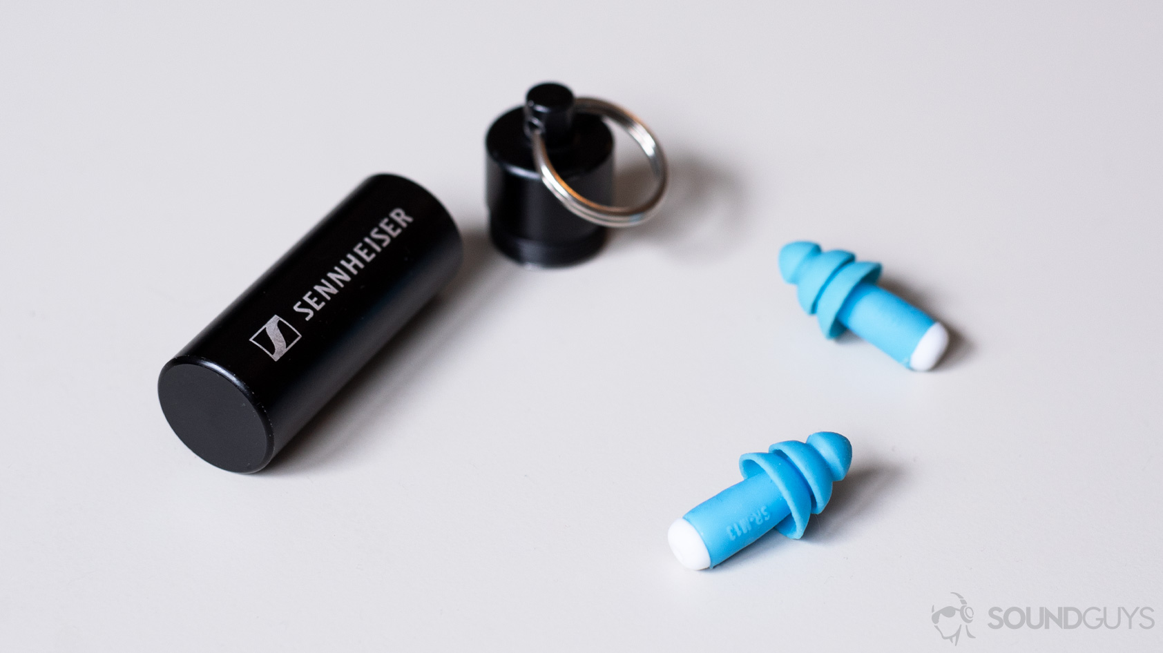 earplugs sennheiser hearing protection The Sennheiser earplugs on a table.