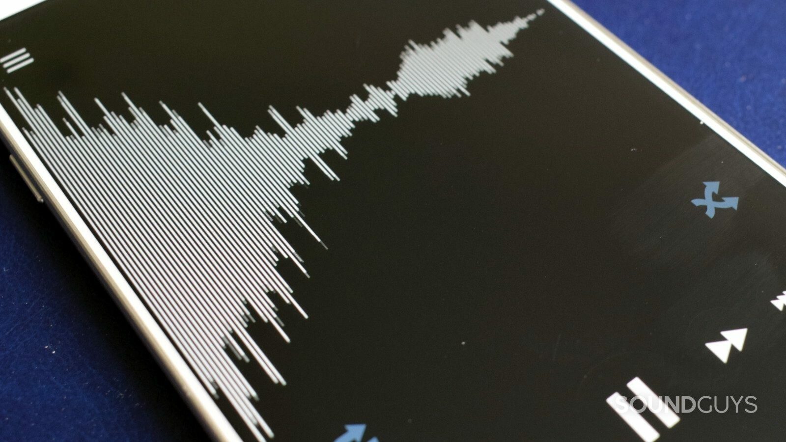 Music and Frequency A phone showing a graphic equalizer.