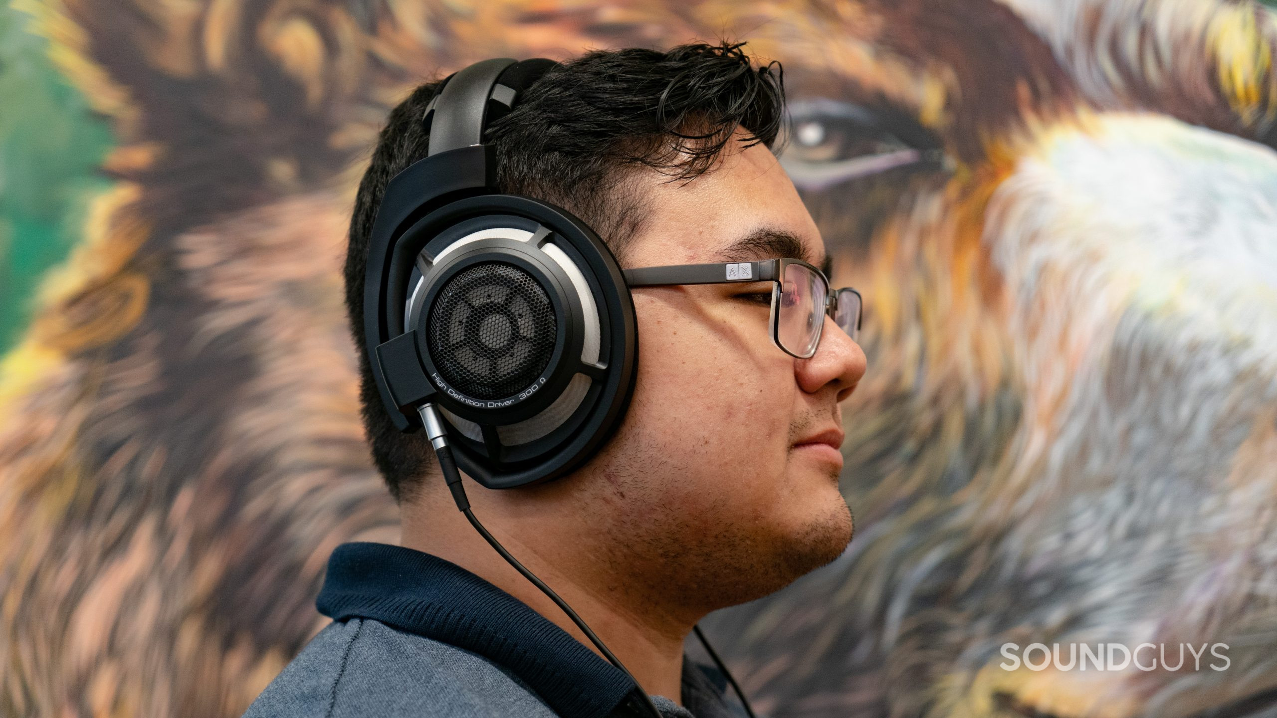 Sennheiser HD800 Featured Image #4 A photo of a man listening to the Sennheiser HD 800 S headphones.