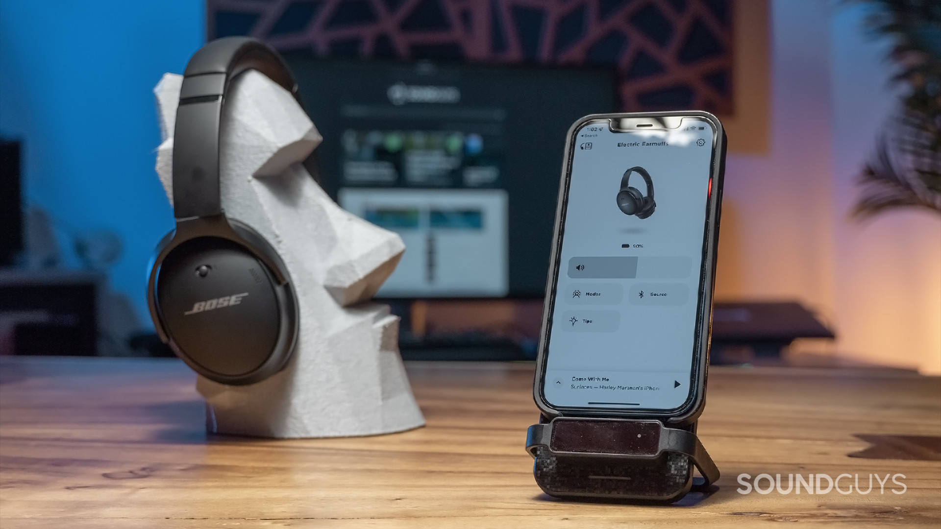 SG_Bose QuietComfort 45_11 The Bose Music app allows both teh Bose QuietComfort 45 and Bose QuietComfort Headphones to have a handful of software features.