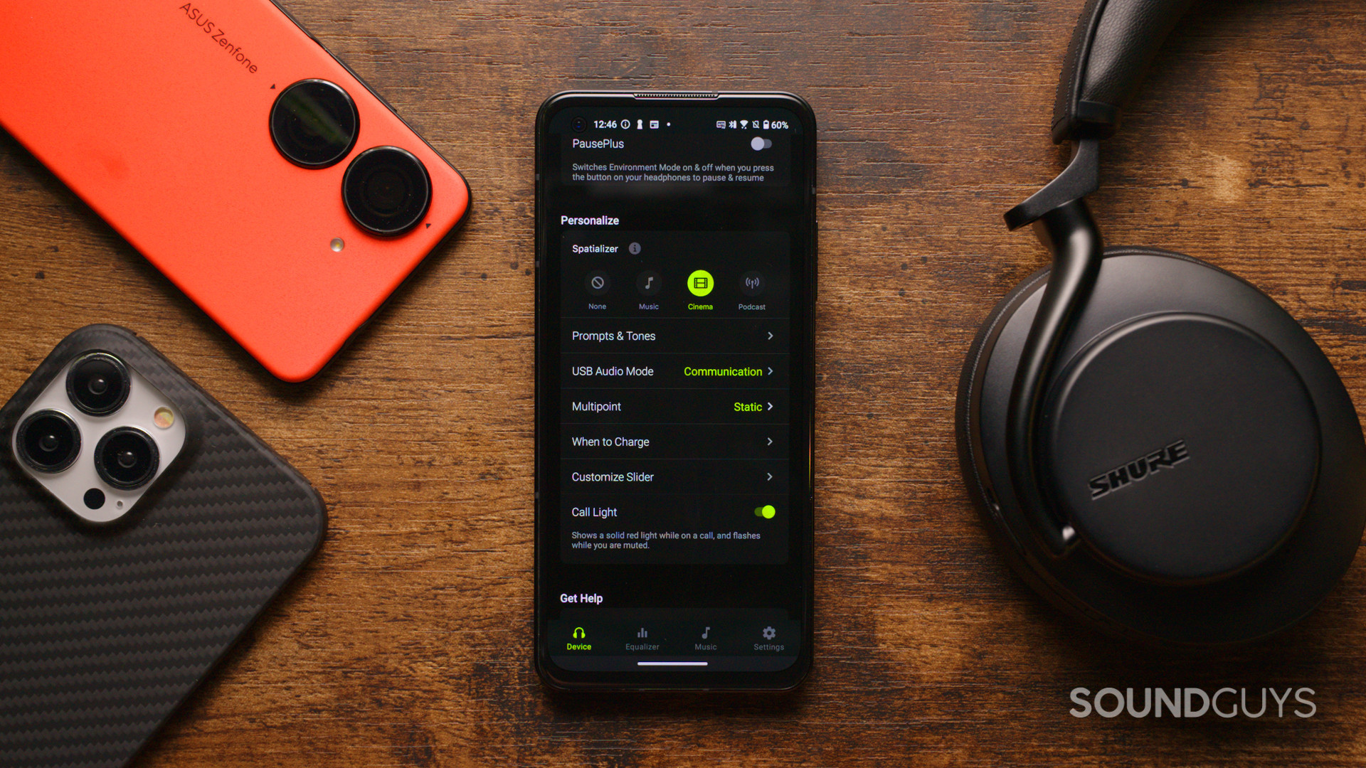 Shure-AONIC-50-2nd-Gen-Shure-App-Spatialize The Shure PLAY app is a semi-essential companion to the Shure AONIC 50 (2nd gen) headphones.