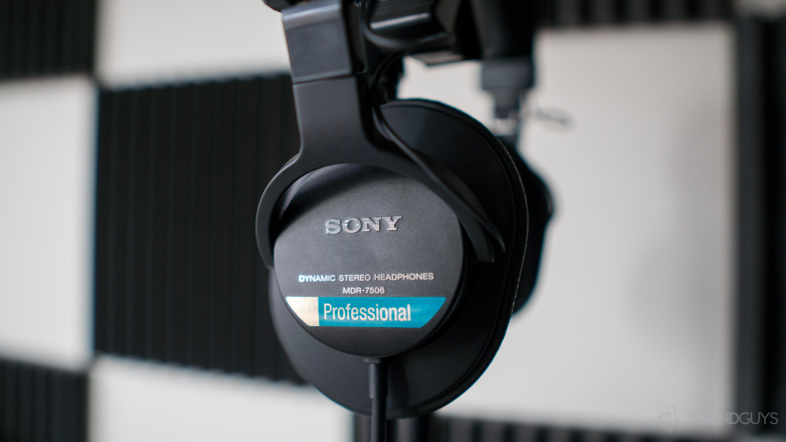 Sony MDR-7506-5 Headphones on a stand