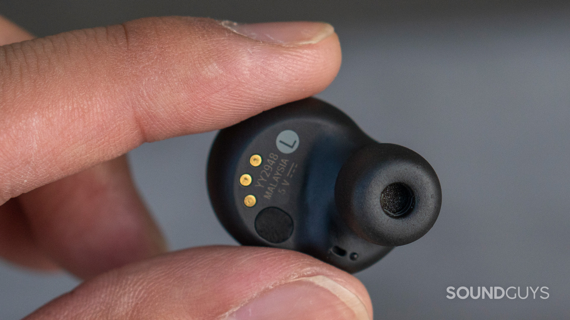 sony-wf-1000xm4-review-ear-tip The memory foam tips of the Sony WF-1000XM4.
