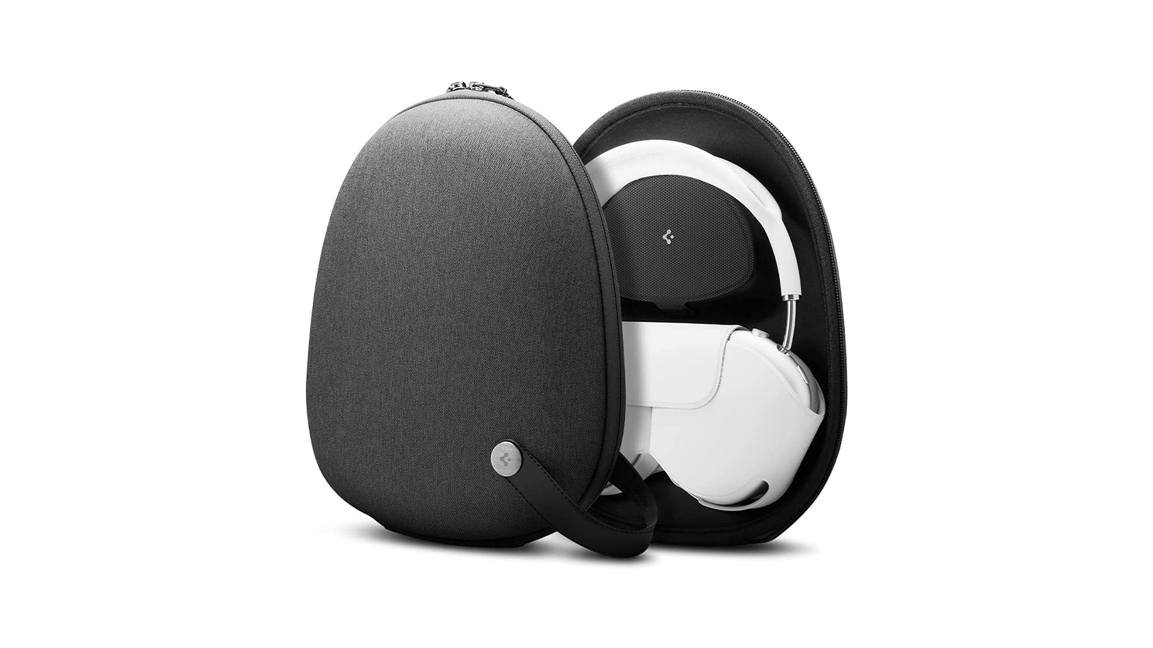 Spigen Klasden AirPods Max Carrying Case product image The Spigen Klasden AirPods Max Carrying Case in black with the AirPods Max and Apple Smart Case inside.