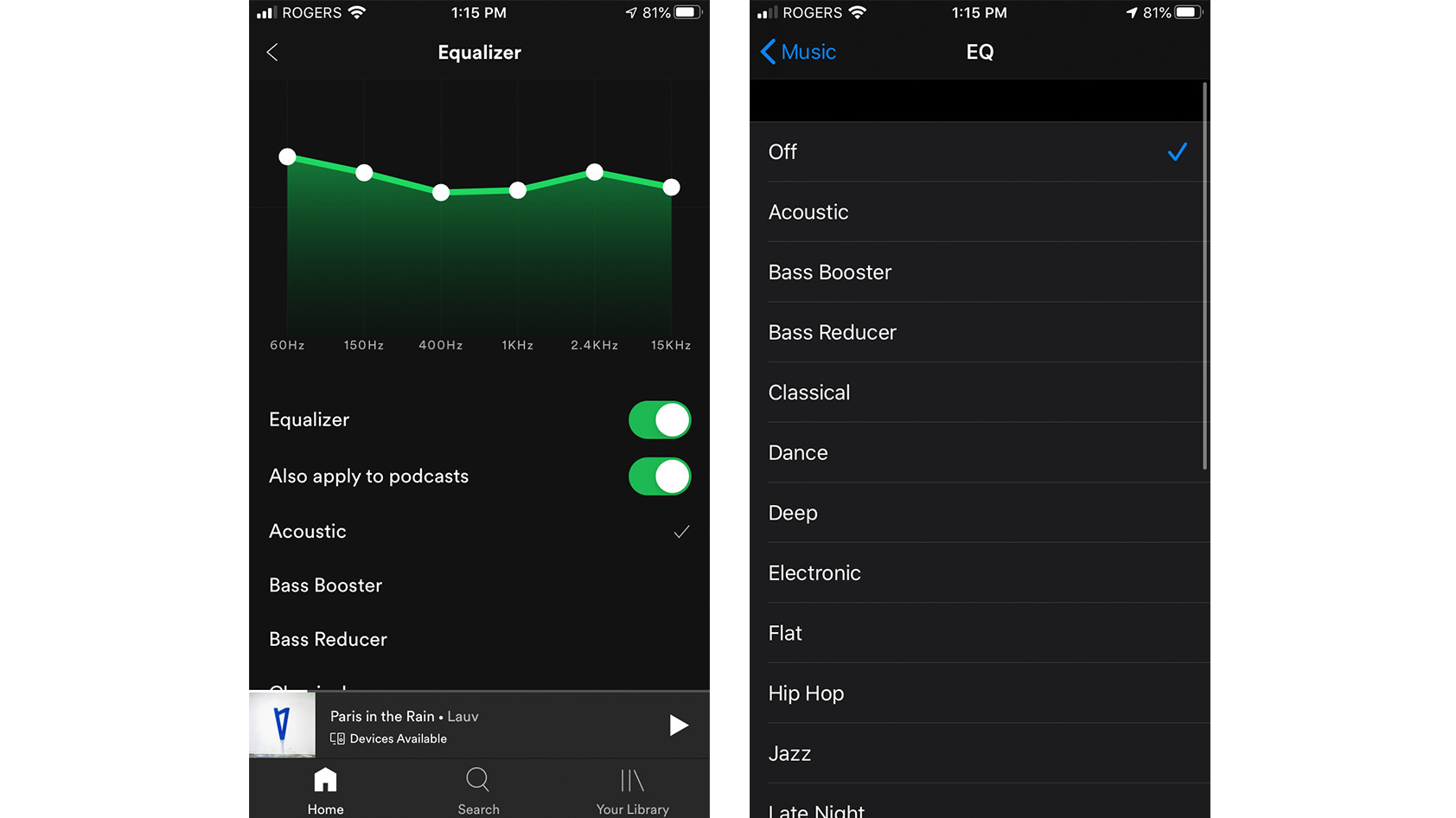 Spotify vs. Apple Music EQ Spotify vs. Apple Music EQ