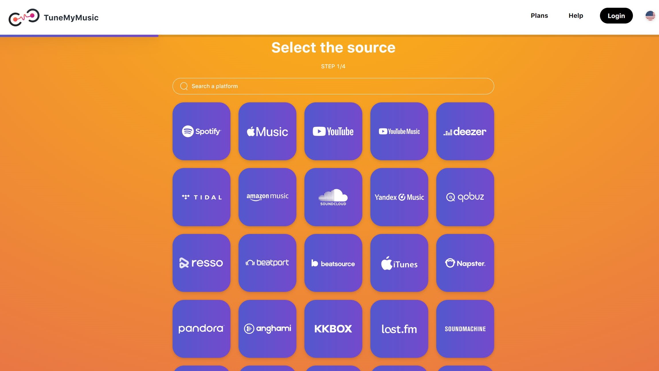 Tune my music screenshot A screenshot of TuneMyMusic and how to transfer from one service to another.