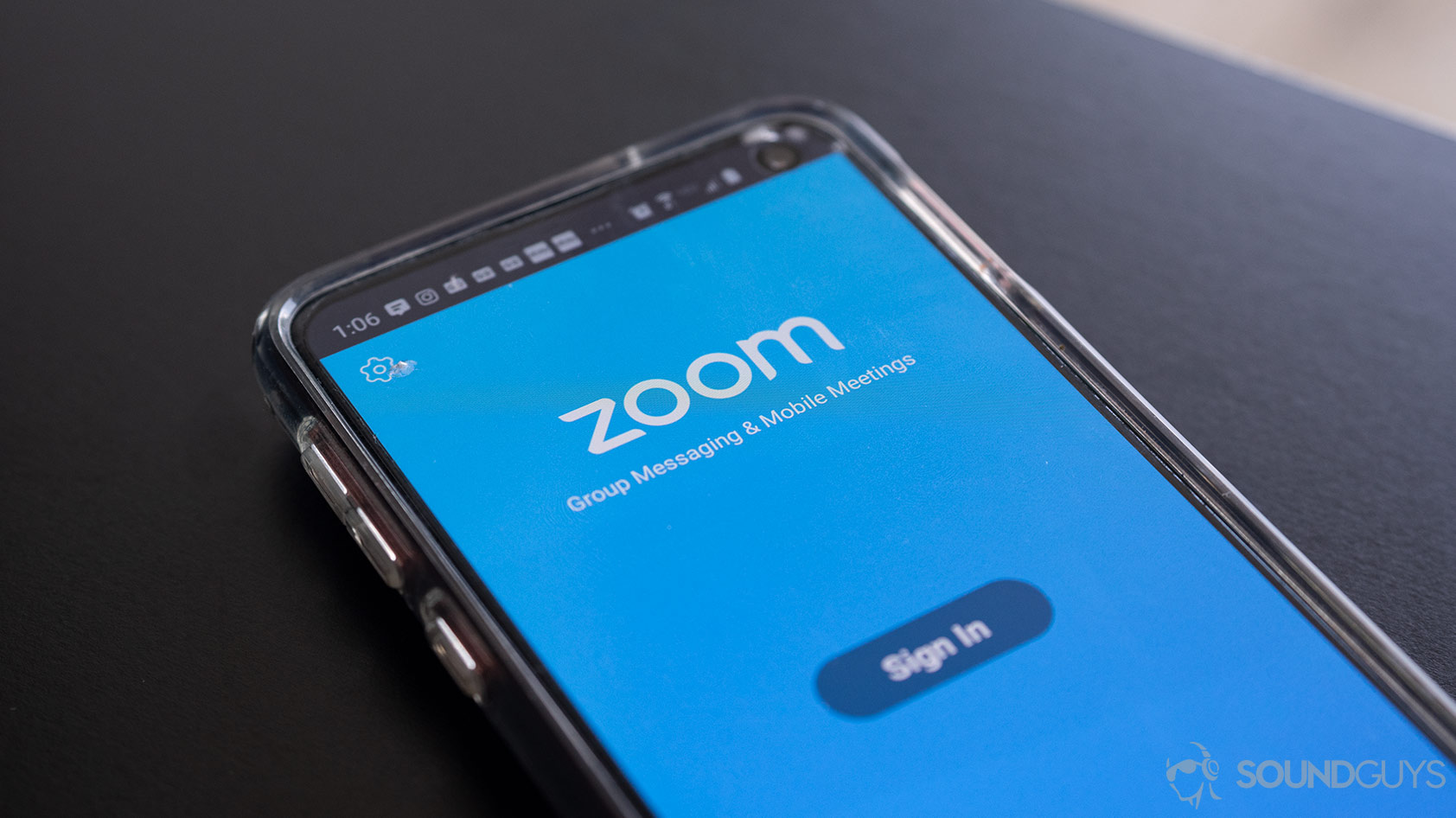 Zoom app-conference calls Zoom smartphone app on a Samsung Galaxy S10e.